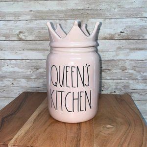 RAE DUNN canister with crown topper QUEEN'S KITCHEN